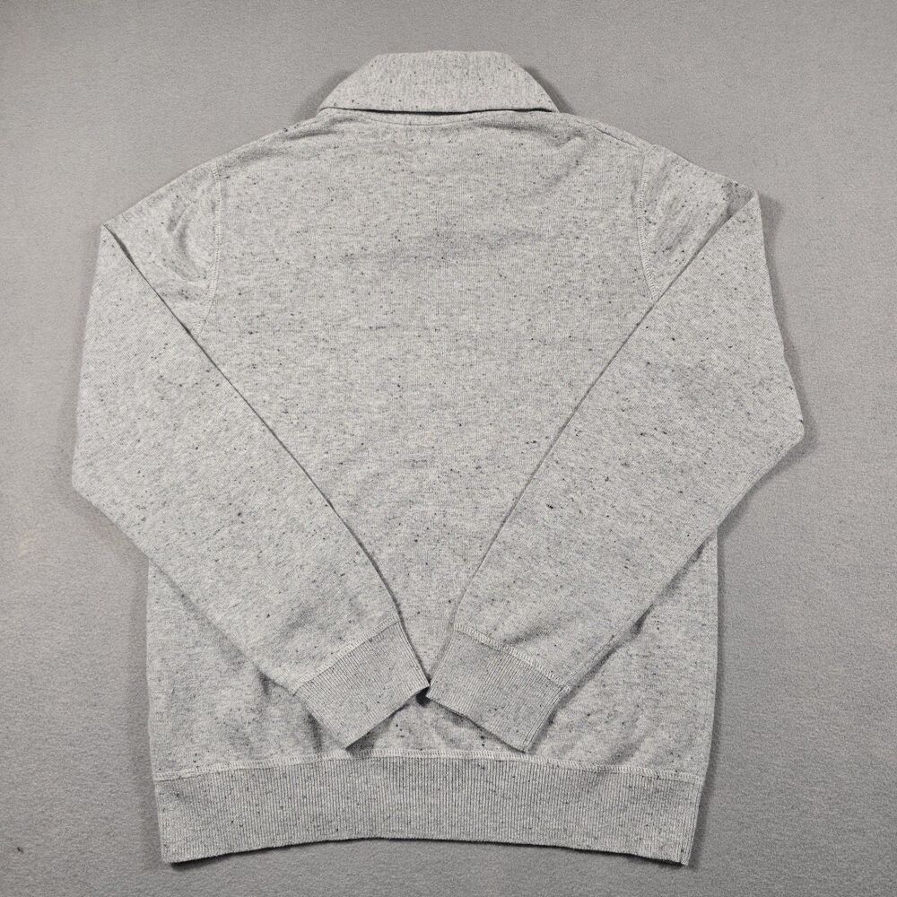 The Rail Mens Small Grey Sweater Shawl Collar Pullover Marl Cotton Knit Speckled - Picture 8 of 8